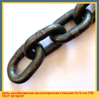 Цепь калиброванная высокопрочная стальная 13,5х41 мм (Т8) ГОСТ 30188-97