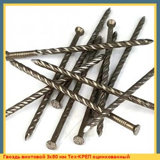 Гвоздь винтовой 3х60 мм Тех-КРЕП оцинкованный