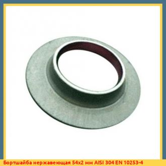 Бортшайба нержавеющая 54х2 мм AISI 304 EN 10253-4
