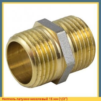 Ниппель латунно-никелевый 40 мм (1 1/2") Aquasfera